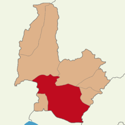 Map showing Osmaniye District in Osmaniye Province