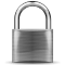 Silver padlock