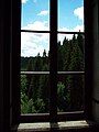 Window in Predjama Castle (Slovenia)