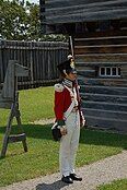 Private of the 24th Regiment of Foot (reenactment).