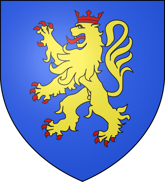 File:Blason-azur-lion-or-armé-lampassé-couronné-gueules.svg