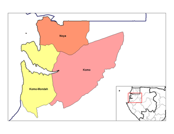 Komo-Mondah Department in the region