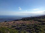 The view of the Ka'u coastline from HVNP. Looking southwest towards Na'alehu