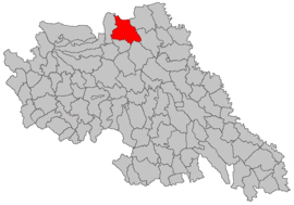 Location in Iași County