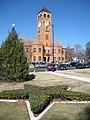 A view of the Macon County Courthouse from the park in the town square The Main Street Historic District was added to the National Register of Historic Places on March 12, 1984.