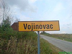 Signboard a town reading Vojinovac