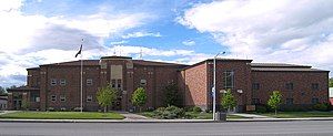 The Broadwater County Courthouse in Townsend