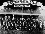 A group of young men posing for a team photograph