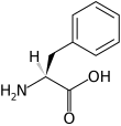 Skeletal structure of L-phenylalanine