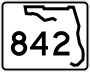 State Road 842 and County Road 842 marker