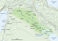 Map of Mesopotamia in Deutsch.