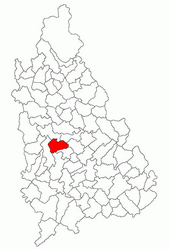 Location in Dâmbovița County