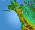 Shaded relief - Pacific Northwest