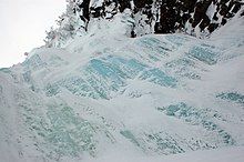 Frozen waterfall of Njupeskär