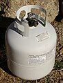 A 9 kg portable propane tank.