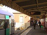 Passengers leaving a train at Ararat, 2008