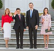 President Enrique Peña Nieto and King Felipe VI in Madrid, 2018.