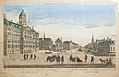 Vue d'optique of the Hotel de Ville in Amsterdam, printed in England