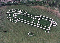 Remains of the Romanesque basilica in Zalavár