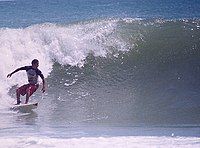 Surfer in Cacahua lagoon