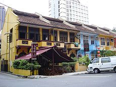 Several pre-war terraced houses in Kuala Lumpur were refurbished into trendy restaurants and bars such as these located along Tengkat Tong Shin in Bukit Bintang.