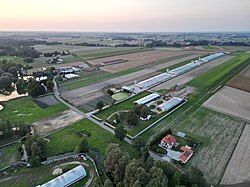 Gać Pawęzowa from an aerial view