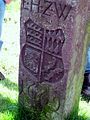 Württemberg face of a boundary stone on the Grenzweg