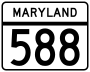 Maryland Route 588 marker