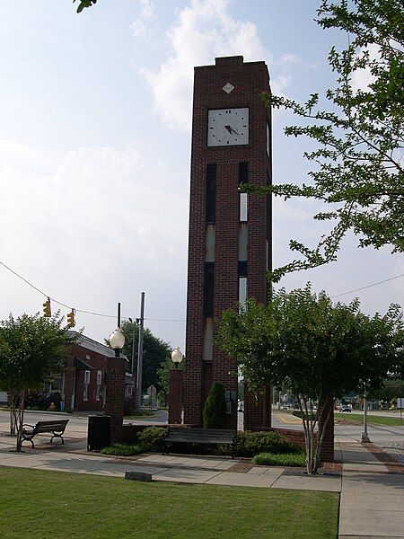 File:Simpsonville Downtown Clocktower.JPG