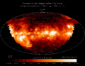 Image 3The distribution of ionized hydrogen (known by astronomers as H II from old spectroscopic terminology) in the parts of the Galactic interstellar medium visible from the Earth's northern hemisphere as observed with the Wisconsin Hα Mapper (Haffner et al. 2003) harv error: no target: CITEREFHaffnerReynoldsTufteMadsen2003 (help). (from Interstellar medium)