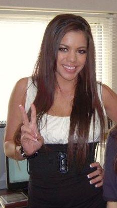 Pineda at radio appearance in June 2009, promoting her 2009 debut album, The Next Generation