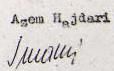 Signature of Azem Hajdari