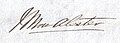 Signature of James Somerville McAlester Esq. of Kennox who inherited Laigh Chapelton from his father Charles on 25 April 1848.