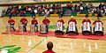 Novinger "Cadets" drumline perform their trash can drum drill at many northeast Missouri basketball tournaments, fairs, and festivals each year.