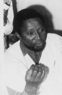 Obi Egbuna at a press conference in London, August 1967