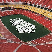 Football Stadium Field with the words "The All Star Jock Jams" imprinted on the field