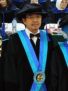 Turmudi in 2014 during his inauguration as research professor