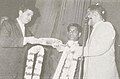 Chitrananda (in the middle) with Hindi actor, Dilip Kumar and Ceylon Theatres' CEO, Mr Sellamutthu