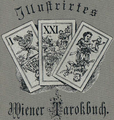 Image 14Book cover detail of the Illustrirtes Wiener Tarokbuch of 1899 (from Königrufen)