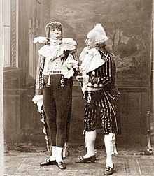 two comic actors in 1800 period costume