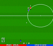 Top-down perspective. Manchester United vs Chelsea.