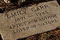 Emily Carr's Gravestone, located in Ross Bay Cemetery in Victoria, BC