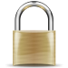 Gold padlock