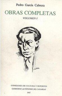 Cover illustration of García Cabrera by S. del Pilar, a reproduction from Gaceta de Arte, 1933