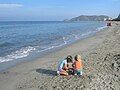 Kids playing in Santa Marta beach