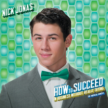 Cover art for the EP depicting Nick Jonas in a gray suit with a sea-green bow tie. The background features a green scale wallpaper with an hexagonal pattern.