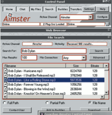 A screenshot from the Madster software showing the Control Panel and File Search windows.