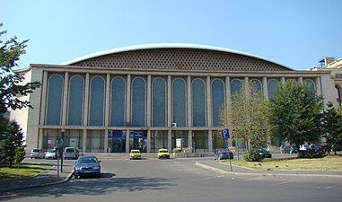 Palace Hall, Bucharest, by Horia Maicu, Tiberiu Ricci, Ignace Șerban and Romeo Balea, 1957–1960[121]