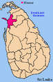 Map of Mannar Disrtict