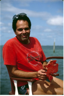 Photo of Phil Crews on a boat in the late 1970s